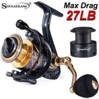 ZZOOI Sougayilang Fishing Reel 5BB 5.1/5.6:1 Gear Ratio Spinnning Reel Max Drag 27Lb with Free Spool for Saltwater Fishing Tackle