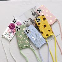 【digital technology】 Funda De Teléfono Con Cordón De Flores สำหรับ iPhone 11 13 12 14 Xs Pro Max X 7 8 6S 6 Plus 12 13 Mini SE 2020 2022