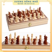 Cờ vua gỗ cho bé - Bộ cờ vua bằng gỗ tự nhiên kích thước bàn 30x30x2 cm