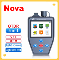 Portuguese English FTTH OTDR Handheld Mini with Optical Power Meter Stable Light Source VFL Multifunction Fibre Optique Tester