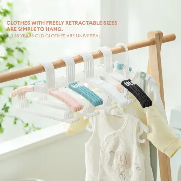 Baby Clothes Hanger,Non-slip Retractable,Closet Organizers,Plastic