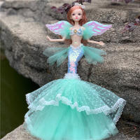 New 16 Wedding Mermaid Doll 30 Cm Bjd Doll 13 Joint Movable Fashion 3D Eye Clothes Detachable Dress-up Toy Girl Birthday Gift