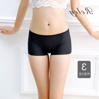 COD SDFERYRTUTYUY 3 PCS Seamless Boyleg Panty for Women Ice Silk Comfortable Underwear Boxer