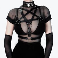 【YF】❉  CEA Bondage Harness Gothic Garter Punk Leather Chain Suspender