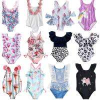 Girls Fancy One-Piece Swimsuit 1-5Yrs Girl Sleeveless Swimming Wear 2022 Fashion Flower Swimwear For Children Summer Bathing