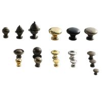 1PC Vintage Single Hole Small Handle Alloy Round Head Drawer Knobs Gift Box Jewelry Box Pull Handle With Screws