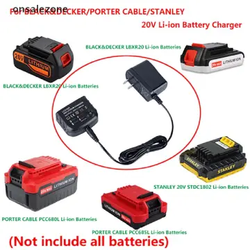 New Replacement Lithium Battery Charger for Black and Decker PORTER CABLE  Stanley Lithium Battery Charger 2A 10.8-20V 100-240V