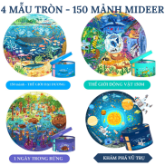 Mideer bộ xếp hình 150 miếng có 3 chủ đề SPACE - ANIMALS - DAY & NIGHT