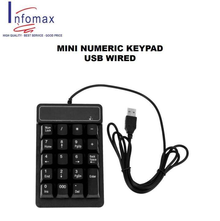 Mini Numeric Keypad 19 Keys Mini Number Pad USB / Wireless / Bluetooth Lazada