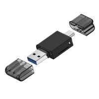 2 In 1 Type C การ์ดรีดเดอร์ USB C/USB 3.0เพื่อบัตร TF อะแดปเตอร์ OTG สำหรับแท็บเล็ตแมคบุ๊คซัมซุงฮัวเหว่ยเสี่ยวหมี่สายเคเบิลตัวแปลงอุปกรณ์ตัวแปลง