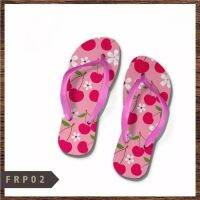 Leccy Fruit Motif Womens Flip Flops