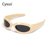 [ใหม่] Cyxus แฟชั่น Polarized Shades สำหรับผู้หญิงผู้ชาย Y2K แว่นตากันแดด Round Street Cool แว่นตากันแดด PC กรอบ TAC เลนส์โพลาไรซ์ 1092