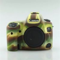 เคสซิลิโคนกระเป๋ากล้อง DSLR สำหรับ Canon EOS 5D เครื่องหมาย IV 5D 5DIV 4สกินหุ้มเกราะฝาครอบป้องกันสีดำสีแดงลายพรางสีเหลือง