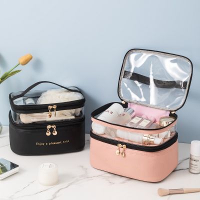 Foldable Wash Bag Multifunctional Beauty Bag Double Layer Cosmetic Bag Travel Makeup Bag Hanging Storage Organizer