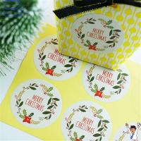 NEILTAYLORHL Box Cards Sealing Santa Claus Elk Merry Christmas Xmas Decor Adhesive Label Kraft Stickers Package Label Sealing Tag