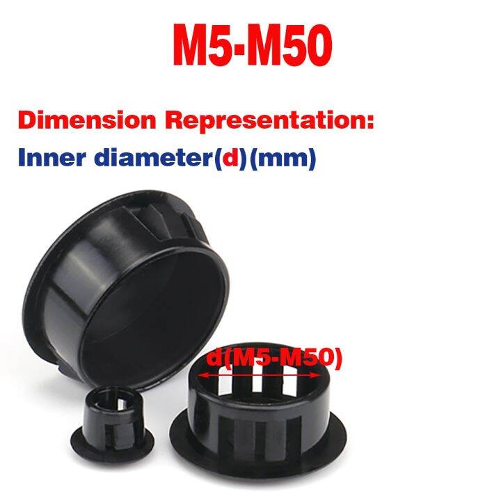 Nylon Plastic Round Hole Cover Button Cap/Black Screw Plug Decorative