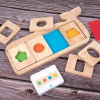 Montessori Geometry Color Separation Puzzle Wooden Toy Cognition Color Shape Matching Game Sensory Educational Toys for Children