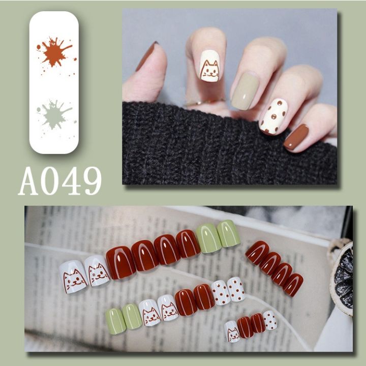 hot-new-products-24-false-nails-for-nail-decoration-false-nails-with-glue