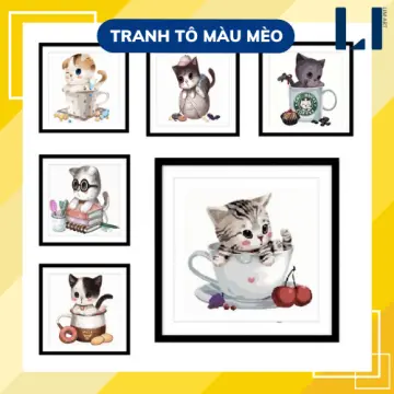 Tranh Sơn Dầu Số Hóa Con Mèo Chất Lượng, Giá Tốt | Lazada.Vn