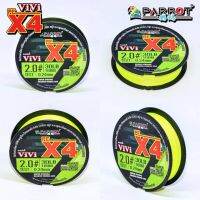 สายพีอี PARROT ViVi X4 Supper Strong ขนาด 0.6-0.8-1.0-2.0 ยาวม้วนละ 100 เมตร (Material from Japan) สายสีเขียวเส้นเล็ก เหนียว แข็งแรง