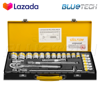 DELTON King Tools ชุดเครื่องมือ ประแจ ชุดบล็อก 24 ชิ้น ขนาด 1/2 นิ้ว (4 หุน) ชุดประแจ KING TOOLS SERIES ผลิตจากเหล็ก CR-V Chrome Vanadium อย่างดี รุ่น DKT-24PCS