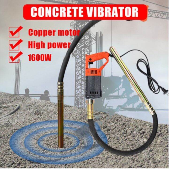 1500W Concrete Vibrator Electric Cement Soil Mixer 3/4 HP Heavy Duty