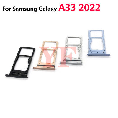 50ชิ้น A33 Samsung Galaxy A23 2022 A336B A73 5G ไมโครนาโนซิม Pemegang Kad Dulang สล็อต Peket Sokesuai