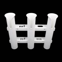 3 Tubes Link White  Plastic Fishing Rod Racks Holder Socket for Boat Marine Fishing Box Kayak Boat Yacht Wires Leads Adapters