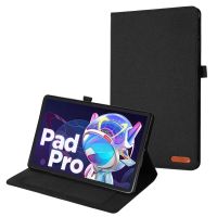 กันกระแทกฝาครอบ Kick Stand สำหรับ Lenovo Tab P11 Pro Gen 2 11.2นิ้ว Xiaoxin Pad Pro 2022 11.2 "กางเกงยีนส์รูปแบบผ้าพลิกกรณี