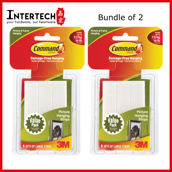 3M Command Large Picture Hanging Strips Value Pack (17206VP) (Bundle