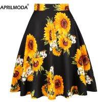 【CC】✙▥┇  Pleated Skirts 2023 Womans Saias Faldas 50s 1950s Big Housewife Rockabilly Skirt