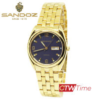 Sandoz นาฬิกาข้อมือผู้ชาย สายสแตนเลส รุ่น SD89431GG03 (สีทอง / หน้าปัดน้ำเงิน )