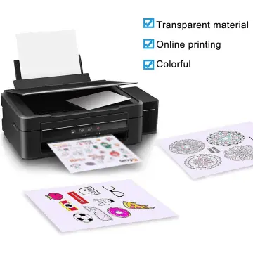 10 Sheets Transparent Printable Vinyl Sticker Paper 216*279mm PET Clear  Paper For Inkjet Printer Waterproof self adhesive Paper