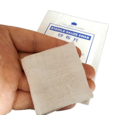 【YF】 10 Pcs Gauze Cotton Aid Wound Dressing Sterile Emergency Supplies