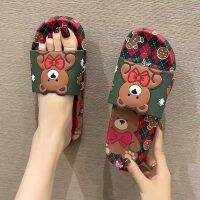 【July】 Slippers for women to go out fashion home anti-slip deodorant net red ins explosive style fried street high-value new thick bottom