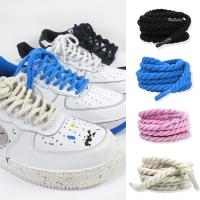 【HOT】✧✔ Cotton Twist Weave Shoelaces Maserratula Rope Laces Men Trend Personality Sport Shoes Dropsshi