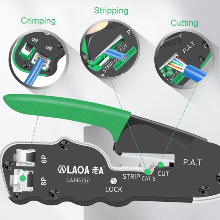 laoa-mini-crimping-pliers-portable-network-crimper-wire-cutter-cutting-plier-terminal-cable-stripper