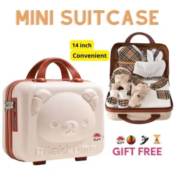 Cute Rilakkuma Canvas Travel Bag Women Small Carry-ons Luggage