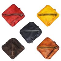 D0LF Retro Headset Coin Purse Leather Change Wallet Pouch with Keyring Pocket for Women Men