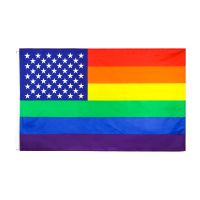 johnin 90X150cm LGBT homo us american gay pride rainbow Flag 3 x 5