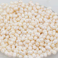 Bulk 100pcs Natural White Freshwater Oyster Pearls $0.2piece 6-7MM Natural Color Rice Oval Pearls DIY Jewelry Beads Gift ABH690