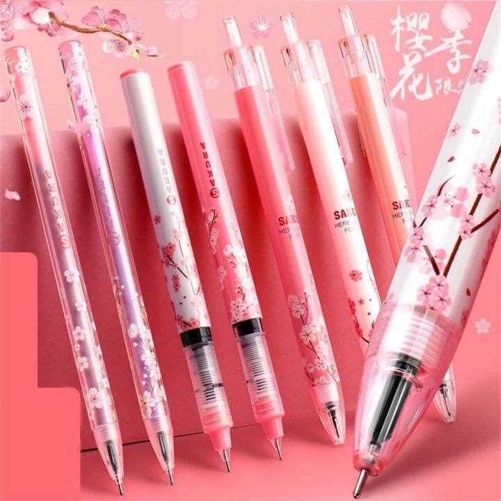 AGSEE Kawaii Stationery Korean 0.5mm Sakura Season Black Gel Pens