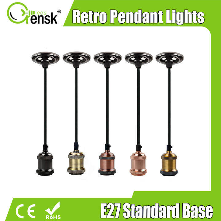 E27 Vintage Edison Lamp Base E26 Screw Hanging Ceiling Pendant