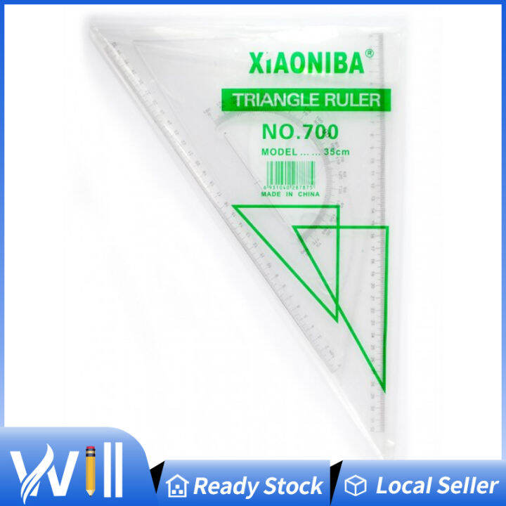 WLL SET XIAONIBA TRIANGLE RULER 30cm / 35cm | Lazada PH