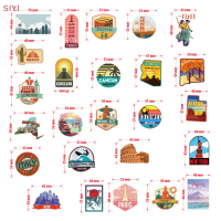 SIYI?Gift?Cheap? 50pcs Travel City ภูมิทัศน์การ์ตูน Graffiti Sticker กระเป๋าเดินทางสติกเกอร์กันน้ำ