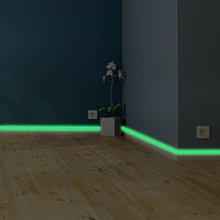 ZZOOI Luminous Wall Sticker Baseboard Tape Band Glow In The Dark Bedroom Living Room Home Decoration DIY Fluorescent Strip Stickers