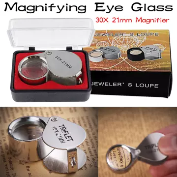 Pocket Jewelry Loupe 30x 21mm Jewelers Eye Magnifying Glass