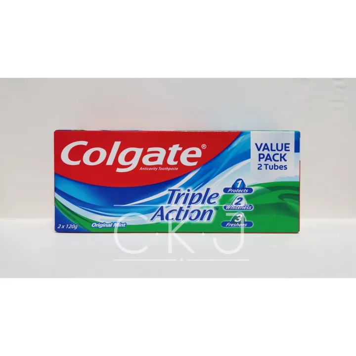 Colgate Triple Action Toothpaste 2 x 120g Twin Pack Lazada PH