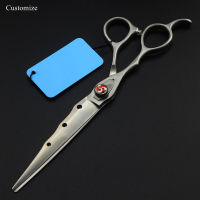 Customize logo JP 440c 7 inch Left Handed Matte hair scissors haircut thinning barber tools cutting shears hairdressing scissors