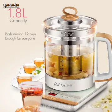 Electric teapot outlet with infuser